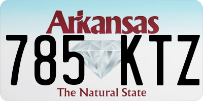 AR license plate 785KTZ