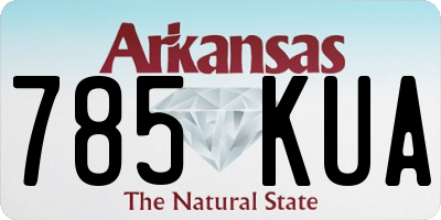 AR license plate 785KUA