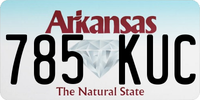 AR license plate 785KUC