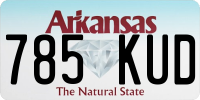AR license plate 785KUD