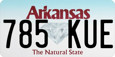 AR license plate 785KUE