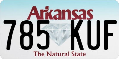 AR license plate 785KUF