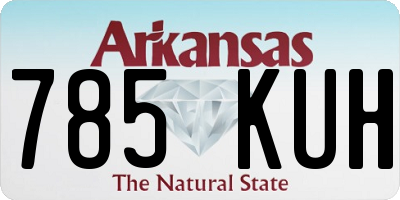 AR license plate 785KUH