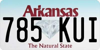 AR license plate 785KUI