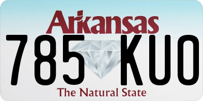AR license plate 785KUO