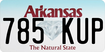 AR license plate 785KUP