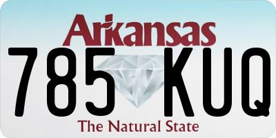 AR license plate 785KUQ