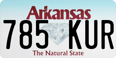 AR license plate 785KUR