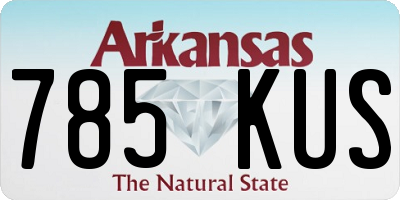 AR license plate 785KUS