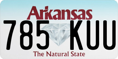 AR license plate 785KUU