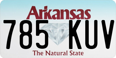 AR license plate 785KUV