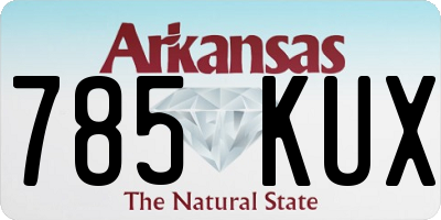 AR license plate 785KUX