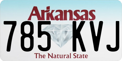 AR license plate 785KVJ