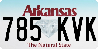 AR license plate 785KVK