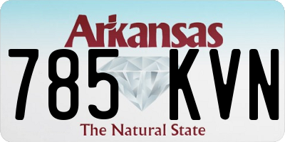 AR license plate 785KVN