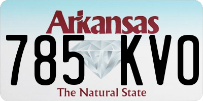 AR license plate 785KVO