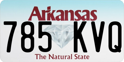 AR license plate 785KVQ