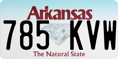 AR license plate 785KVW