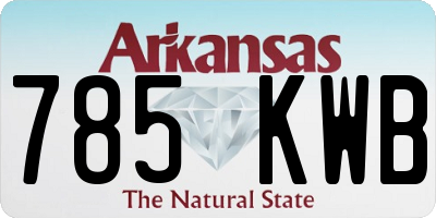AR license plate 785KWB