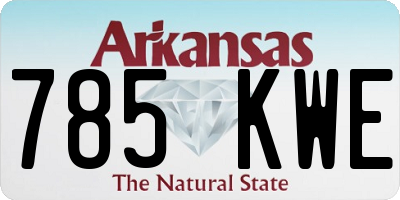 AR license plate 785KWE