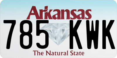 AR license plate 785KWK