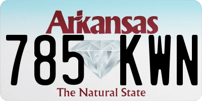 AR license plate 785KWN