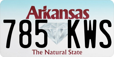 AR license plate 785KWS