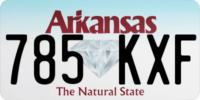 AR license plate 785KXF