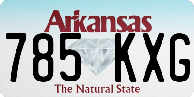 AR license plate 785KXG