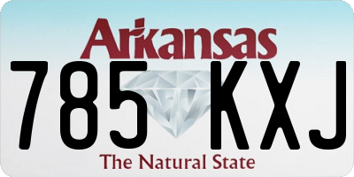 AR license plate 785KXJ