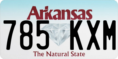 AR license plate 785KXM