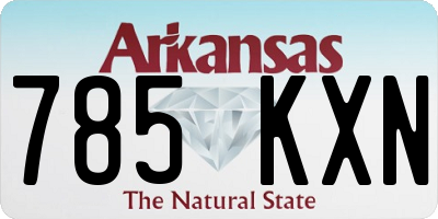 AR license plate 785KXN