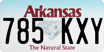 AR license plate 785KXY