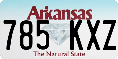 AR license plate 785KXZ