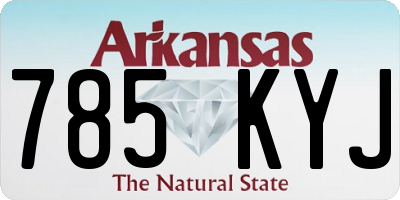 AR license plate 785KYJ