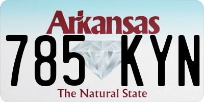 AR license plate 785KYN