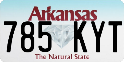 AR license plate 785KYT