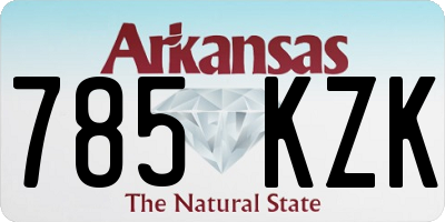 AR license plate 785KZK