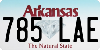 AR license plate 785LAE