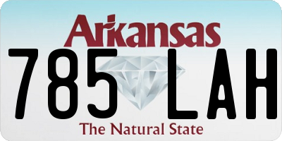 AR license plate 785LAH