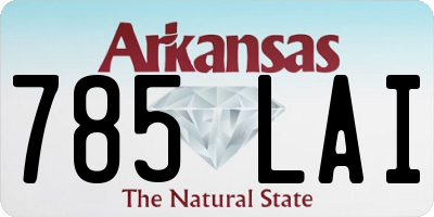 AR license plate 785LAI