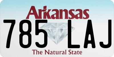 AR license plate 785LAJ