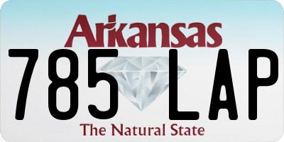 AR license plate 785LAP