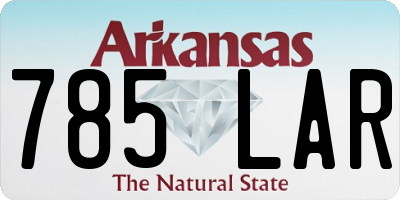 AR license plate 785LAR