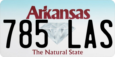 AR license plate 785LAS
