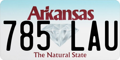 AR license plate 785LAU