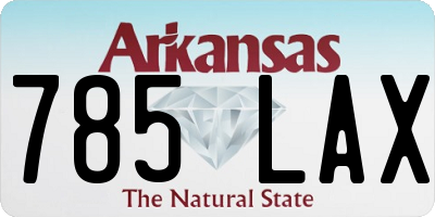AR license plate 785LAX