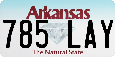 AR license plate 785LAY