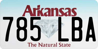 AR license plate 785LBA