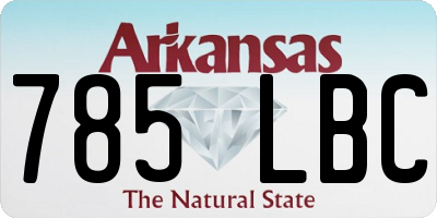 AR license plate 785LBC